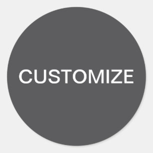 Sticker Rond Nom modifiable en gras moderne, entreprise ou marq