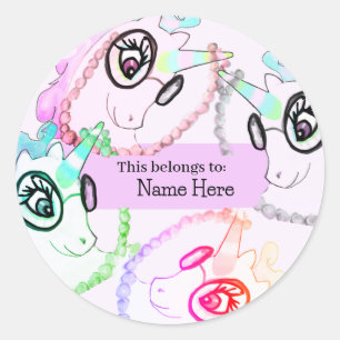 Sticker Rond Nom Personnalisé Des Enfants Ce Qui Appartient À