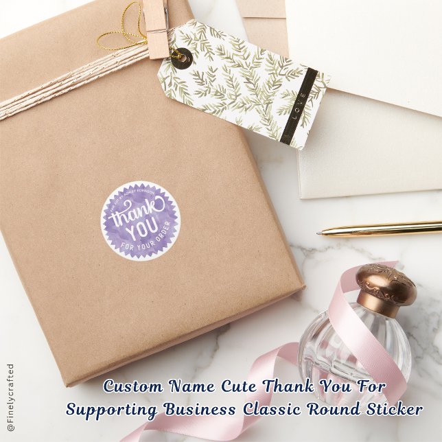 Sticker Rond Nom Personnalisé Merci Cute Pour La Prise En Charg (Créateur téléchargé)