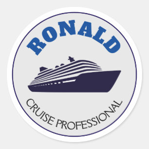 Sticker Rond Nom professionnel de croisière