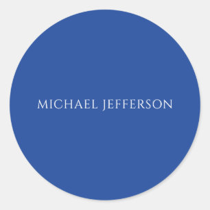 Sticker Rond Nom propre couleur bleu personnalisé sur mesure