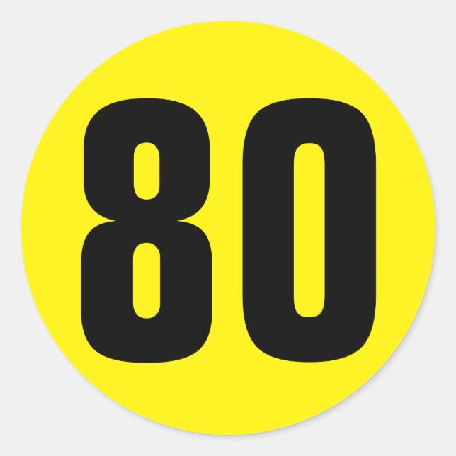 Sticker Rond nombre de chance (Devant)