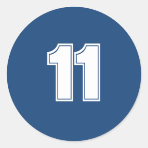 Sticker Rond Nombre Onze fournitures de planification 11 marine