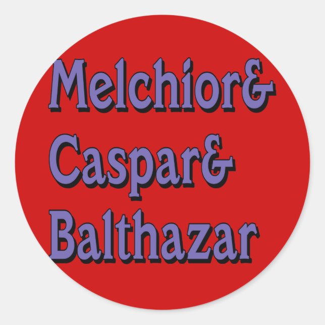 Sticker Rond Noms des Trois Sages (Devant)