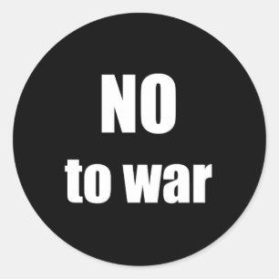 Sticker Rond NON à la guerre