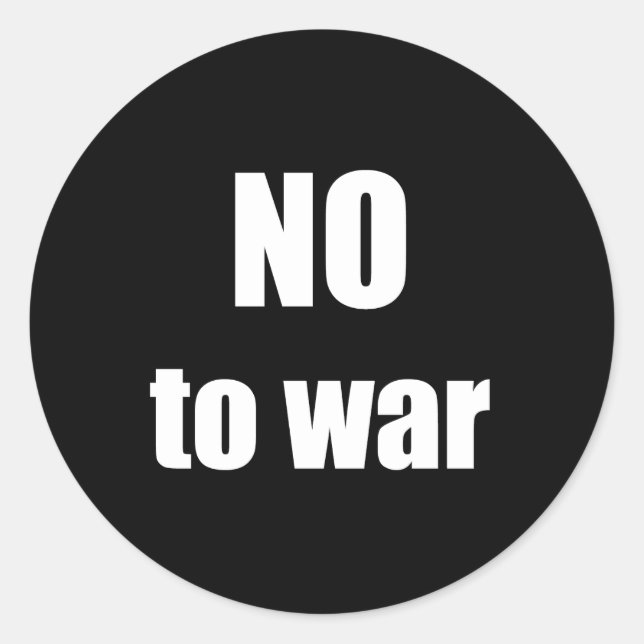 Sticker Rond NON à la guerre (Devant)