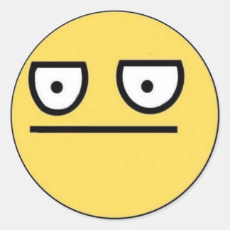 Sticker Rond Non amusé