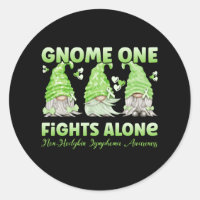 Non Hodgkin Lymphoma Cancer Lime Ribbon Gnome