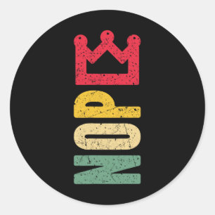 Sticker Rond Non Non Il N'y A Pas De Rois En Amérique 4 Juillet