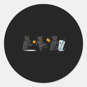Sticker Rond Non pas de rois pas de chat de glace mème politiqu