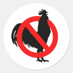 Sticker Rond Non (Poulet)