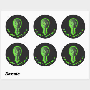Sticker Rond Non, vous ne verrez pas la technologie de la radio