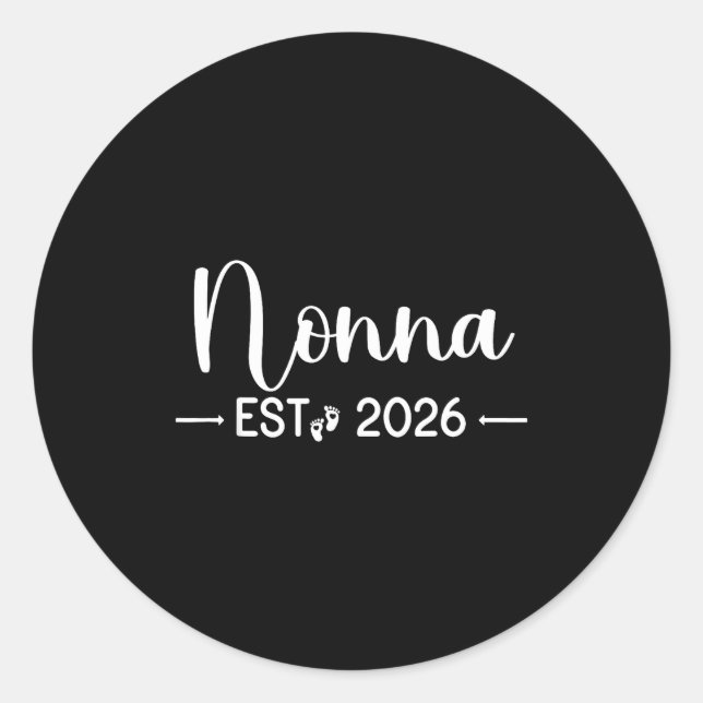 Sticker Rond Nonna Est 2026 New Matching Mother To Be 2026  (Devant)
