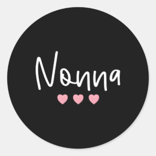 Sticker Rond Nonna minimaliste italienne Granma grand-mère Nonn