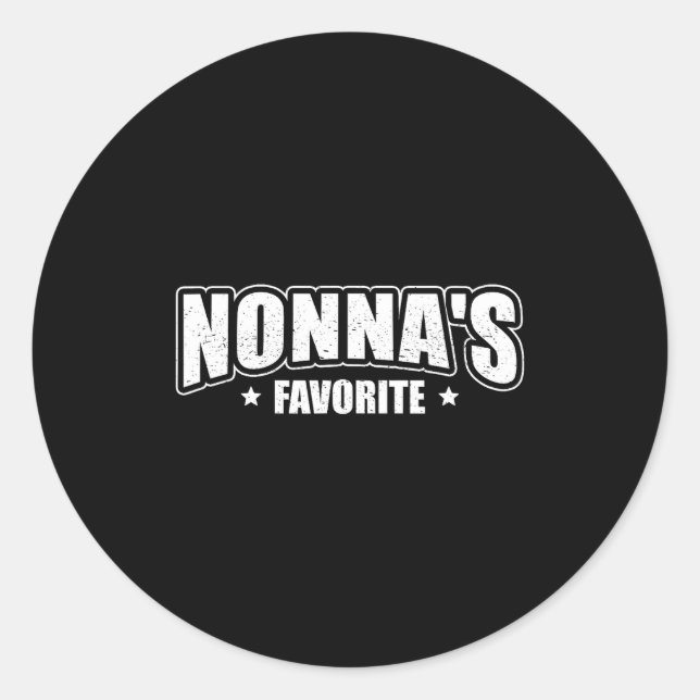 Sticker Rond Nonna's Favorite  (Devant)