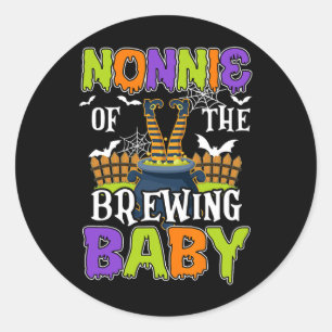 Sticker Rond Nonnie Du Costume Hallowen De La Brasserie