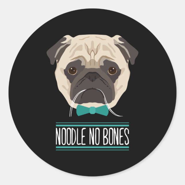 Sticker Rond Noodle No Bones Day (Devant)