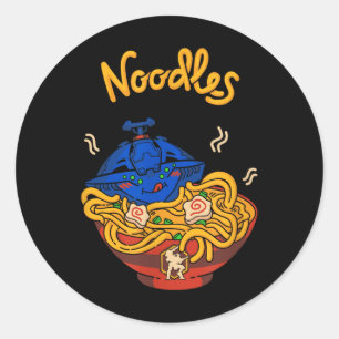 Sticker Rond Noodles Noisettes