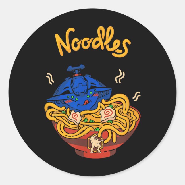 Sticker Rond Noodles Noisettes (Devant)