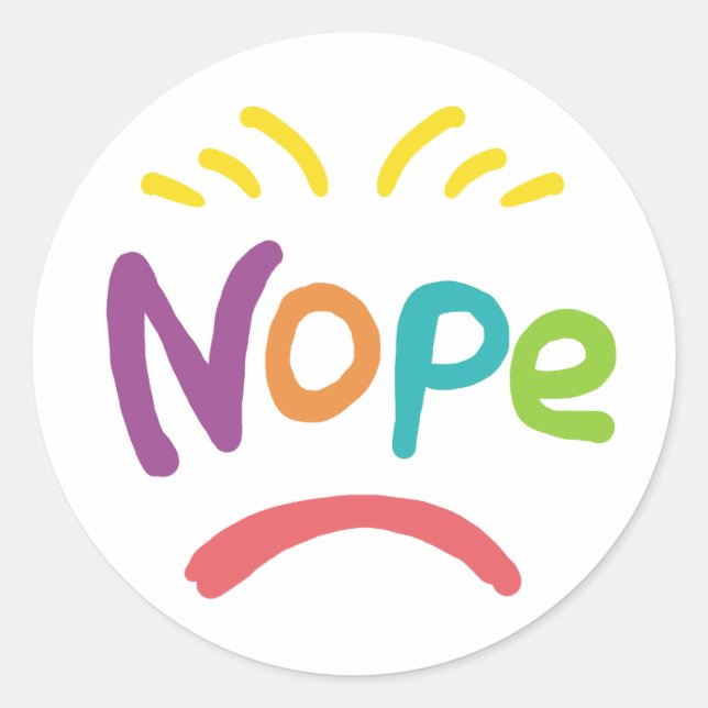 Sticker Rond Nope (Devant)
