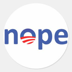 Sticker Rond Nope Obama