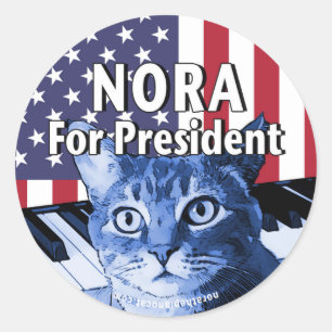 Sticker Rond Nora Présidente #4