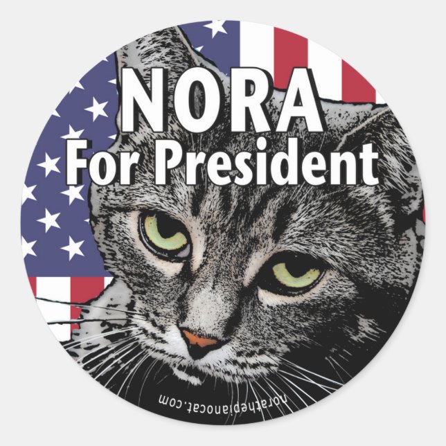 Sticker Rond Nora Présidente #7 (Devant)