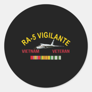 Sticker Rond Nord-américain A-5 Vigilante Vietnam Vétérinaire A