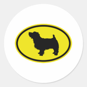 Sticker Rond Norfolk Terrier