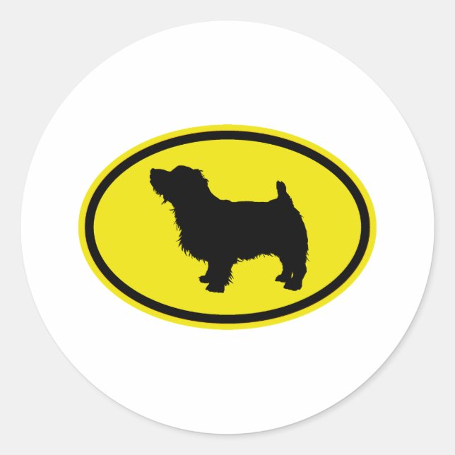 Sticker Rond Norfolk Terrier (Devant)