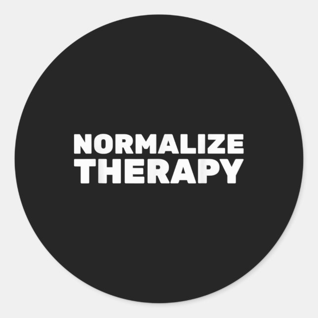 Sticker Rond Normaliser la thérapie Fin Stigmatisation Sensibil (Devant)