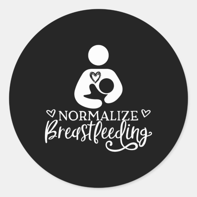 Sticker Rond Normaliser le soutien à l'allaitement maternel (Devant)