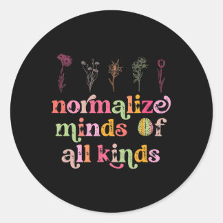 Sticker Rond Normaliser Les Esprits De Toutes Sortes Sensibilis