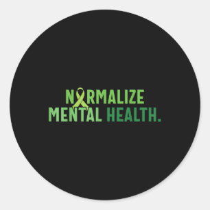Sticker Rond Normaliser Suicide Anxiété Dépression Santé mental