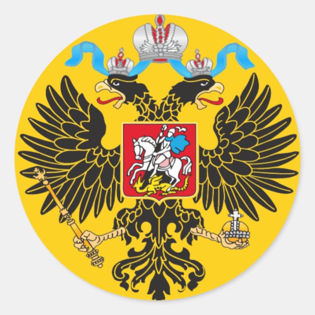 Sticker Rond Norme impériale de l'empereur de Russie (Devant)