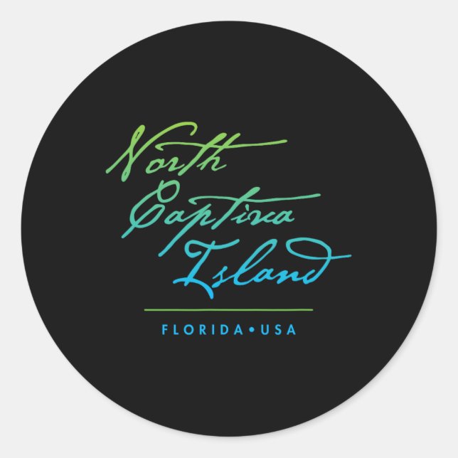 Sticker Rond North Captiva Island Florida  (Devant)