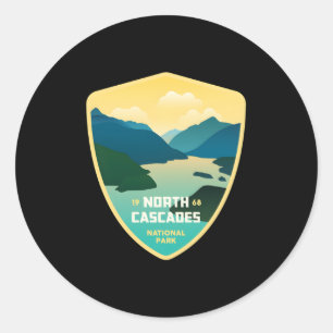 Sticker Rond North Cascades 1968 National Park Tea