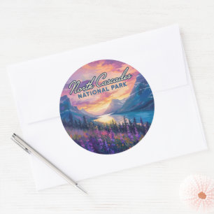 Sticker Rond North Cascades National Park Washington Vintage