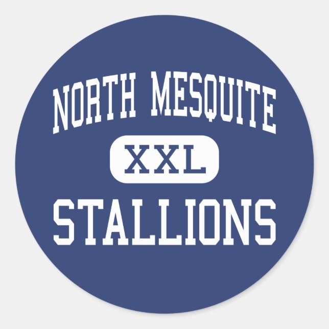 Sticker Rond North Mesquite - Stallions - High - Mesquite Texas (Devant)