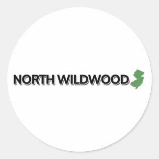 Sticker Rond North Wildwood, New Jersey