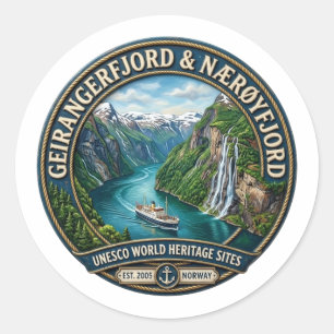 STICKER ROND NORVÈGE
