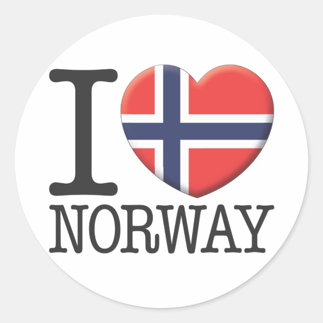 Sticker Rond Norvège (Devant)