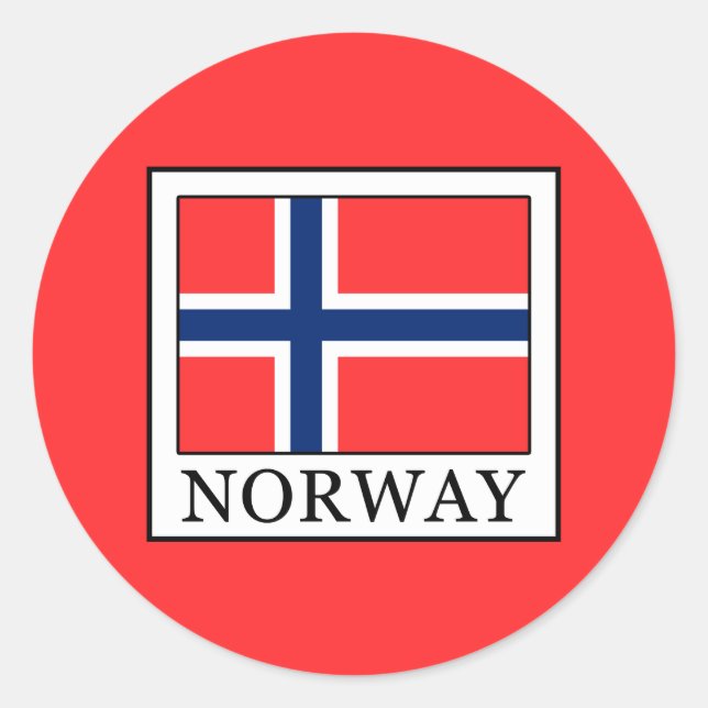 Sticker Rond Norvège (Devant)
