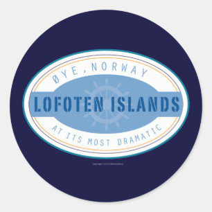Sticker Rond Norvège-Autocollant