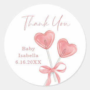 Sticker Rond Nos chevalets de Baby shower de Saint-Valentin