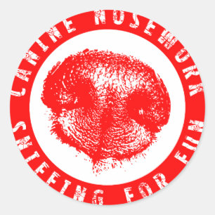 Sticker Rond Nosework canin, reniflant pour l'amusement