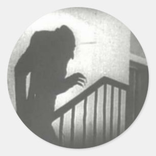 Sticker Rond Nosferatu ramer les escaliers