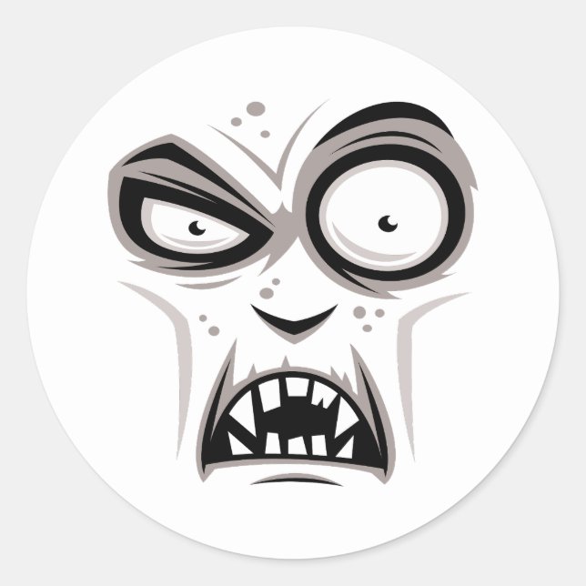 Sticker Rond Nosferatu Vampire Face (Devant)