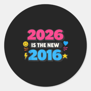 Sticker Rond Nostalgie de l'Internet 2016 Nouveau 2026
