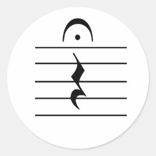 Sticker Rond Notation de musique reste vide